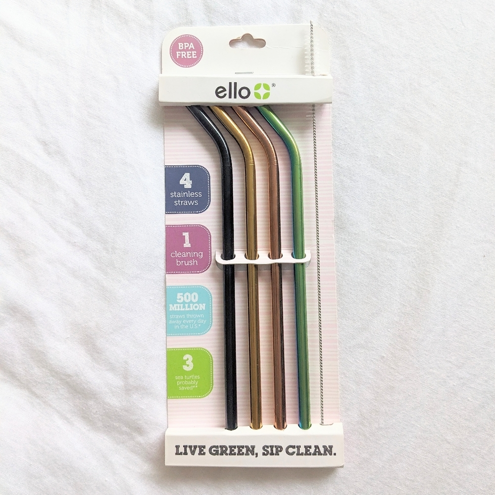 Ello Metallic Stainless Steel Straws